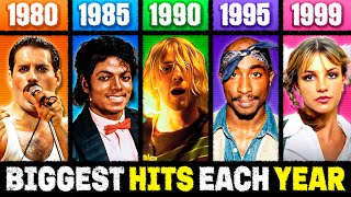 Top 5 Biggest Hits of Each Year! (1980 - 1999)