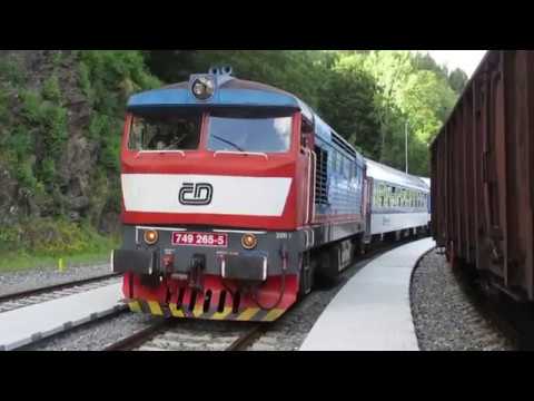 Czech Republic: CD Class 749 'Grumpy' diesel loco on the scenic Jesenik - Zabreh na Morave line