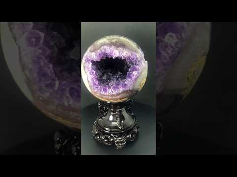 －石藝售小舖－頂級烏拉圭開口笑紫水晶球