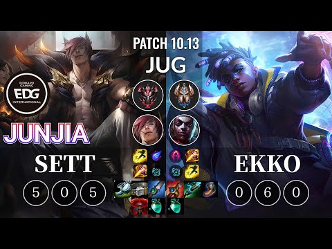 EDG JunJia Sett vs Ekko Jungle - KR Patch 10.13