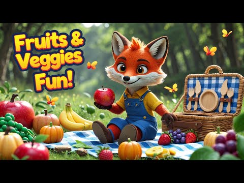 Learn Fruits and Vegetables – Picnic Time with the Fox Cubs! | Fox Family TV
