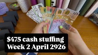 $475 W2 April 2026 Cash Stuffing | Budget with Vee