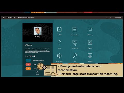 Tour of Account Reconciliation in EPM Cloud