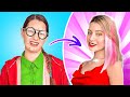 POPULAR GIRL VS NERD! How To Become Popular At School Overnight! TikTok Makeover By 123GO! CHALLENGE