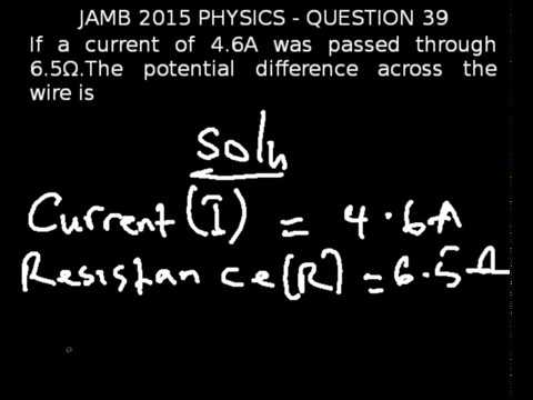 Q39 - JAMB Physics 2015 Past Questions and Answers