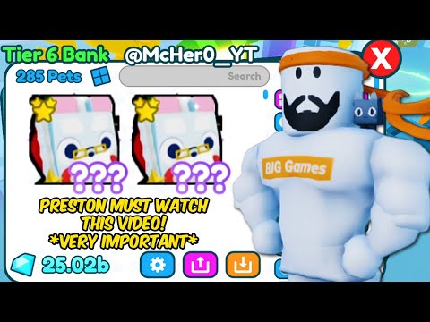 THIS VIDEO IS FOR PRESTON *I LOST MY 2 HUGE SANTA PAWS BECAUSE OF BUG* - Pet Simulator X - Roblox