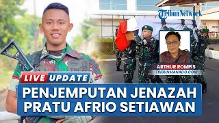 Menunggu dari Subuh di Bandara Sam Ratulangi Manado Keluarga Jemput Jenazah Pratu Afrio Setiawan