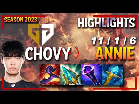 GEN Chovy ANNIE Mid - HIGHLIGHTS - KR SoloQ Ranked