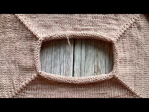 Nice thick raglan line knitting - simple increase (knit two stitches out of one) KFB