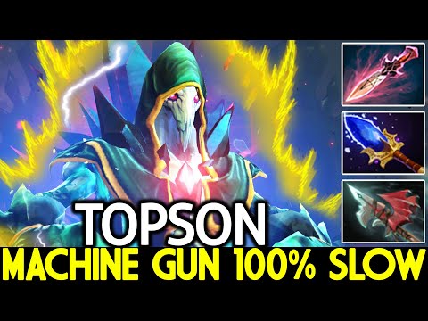 TOPSON [Ancient Apparition] WTF Machine Gun 100% Slow with Witch Blade Dota 2