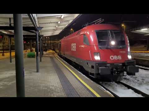 Einfahrt des nightjet 40235 + nightjet 234/235 am 16.02.2022 in Villach Hbf