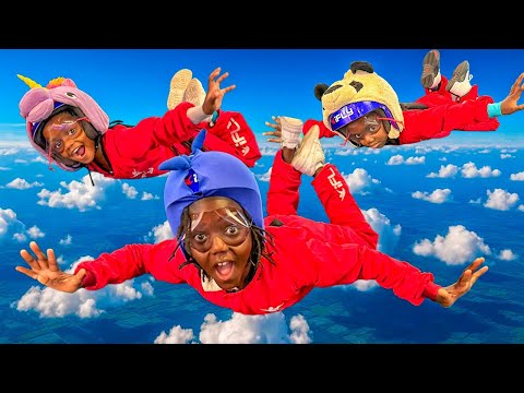 Siah and Lil Sis & Bro Go SKYDIVING For the First Time