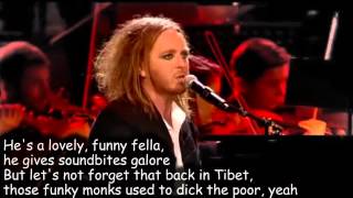 Tim Minchin - The Fence [lyrics on the screen]
