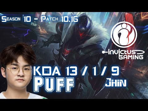 IG Puff JHIN vs CAITLYN ADC - Patch 10.16 KR Ranked