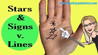 Stars &amp; Signs v Lines on the Palm Including the Pentagram By Sari&#39;s Palm Readings