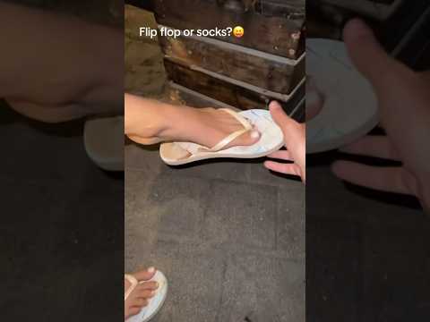 Flip flop or socks?😻 #fakebody #fypシ #feet #asian