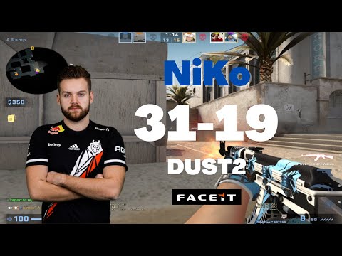 【CSGO POV】NiKo (31-19) (DUST2) FACEIT with m0NESY and Alexsib 2022.07.07