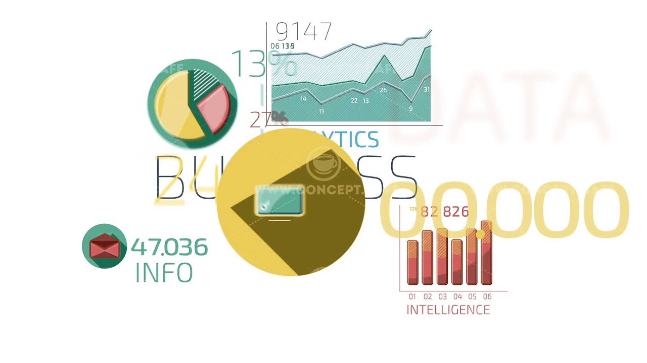 Flat Animated Icons Business Infographics