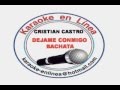 Déjame conmigo Bachata Cristian Castro karaoke ...