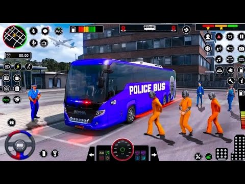 Police Prisoner Bus Transport Simulator 3D - US Police Bus Service Driver - Android GamePlay