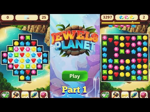 Bermain Games - Jewels Planet Free Match 3 & Puzzle by Teskin Part 1 ( Gameplay Android )