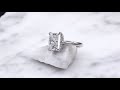 video - Secret Pave Halo & Cushion Center Engagement Ring