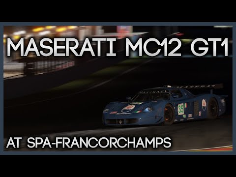 Assetto Corsa Maserati MC12 GT1 Spa-Francorchamps at night Onboard Lap