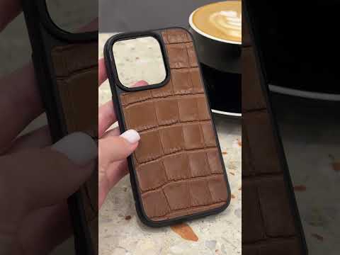 Чехол для iPhone из натуральной итальянской кожи коричневый - фото 1 - id-p2792149500