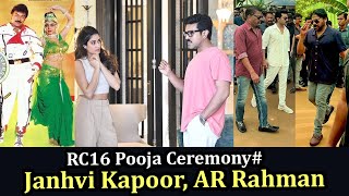 #RC16 Pooja Ceremony | Ram Charan | Janhvi Kapoor | Buchi Babu Sana | AR Rahman | Cinema Garage
