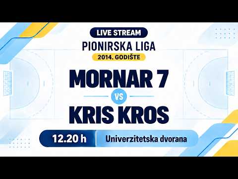 Telemach Pionirska liga: Mornar 7 - Kris kros [TRANSMISJA, LIVE]
