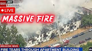 🔴 MASSIVE FIRE: University Riverside Gardens Student Apartments