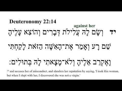 Deuteronomy 22 -- Hebrew Bible Speaker with English Captions