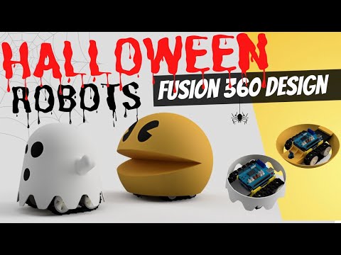 YouTube Thumbnail for Halloween Robot Design in Fusion 360