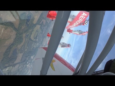Ride along with the Aeroshell T-6 aerobatic team