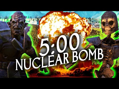 5 Minute Timer Nuclear Bomb | 10.000 ORC vs 10.000 SKELETON WARRIORS | UEBS