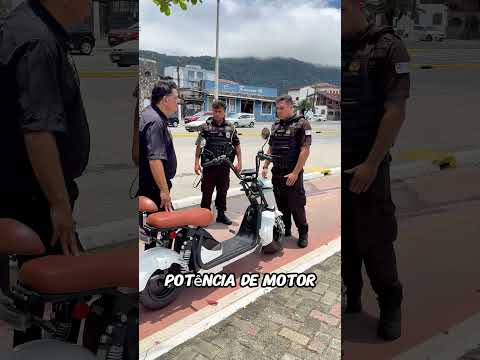 Abordagem fiscalização moto elétrica ciclomotor
