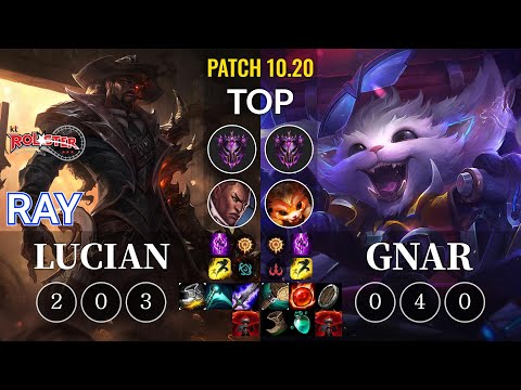 KT Ray Lucian vs Gnar Top - KR Patch 10.20