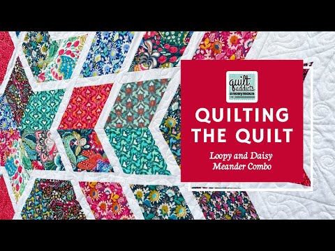 Loopy Meander & Daisy Free Motion Quilting Combo - Quilting Blooming Star