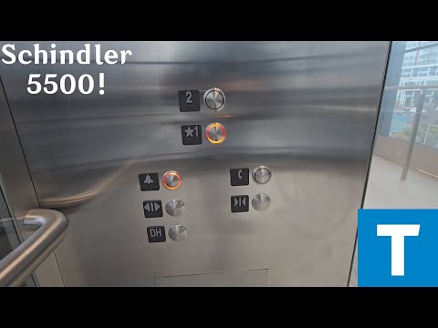 BRAND NEW!! Schindler 5500 Traction Elevator at Capstan Station (Platform 1) - Richmond BC