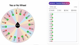 Can’t Decide Let the Yes or No Wheel Choose for You!