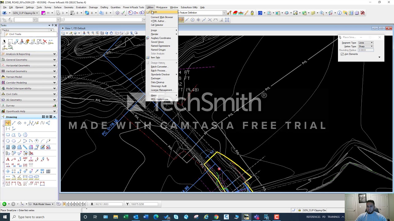 Microstation - Draw a Line Using Coordinates