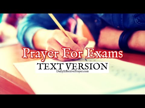 Prayer For Exams (Text Version - No Sound) Video