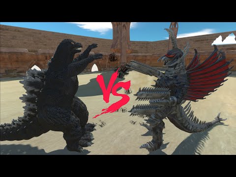HEISEI GODZILLA VS GIGAN FINAL WARS WHO WILL WIN  AT THE ARENA  - Animal Revolt Battle Simulator