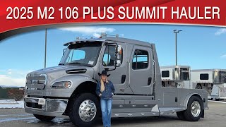 A preview image of the linked video showcasing 2025 Freightliner M2 106 Plus Summit Hauler