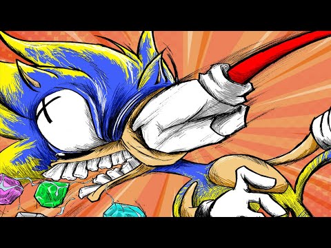 Part of a video titled How Did Knuckles Beat Super Sonic? - YouTube
