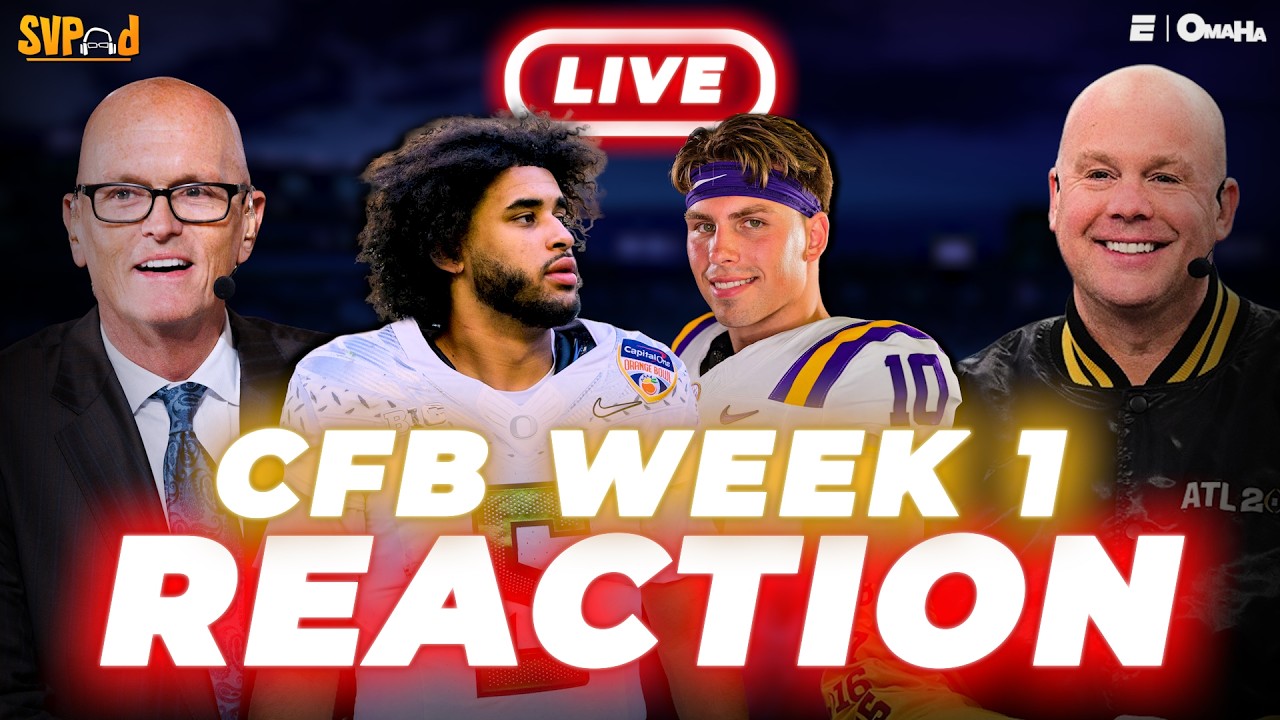 CFB Week 1 REACTION: Michigan STEALS one, LSU crushes Clemson, Oregon hangs on | SVPod