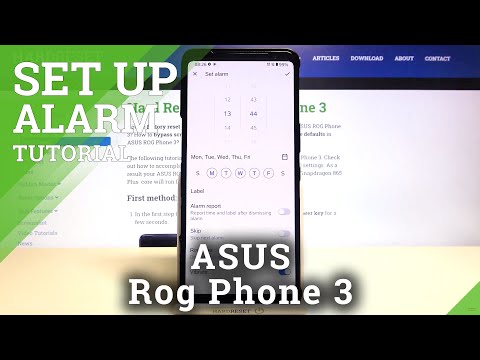 How to Set Up Alarm Clock in ASUS ROG Phone 3?