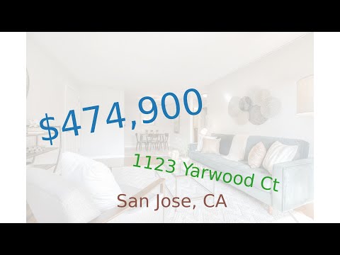 $474,900 San Jose home for sale on 2020-11-06 (1123 Yarwood Ct, CA, 95128)