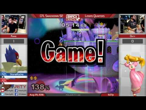CFL Smackdown 92 Melee - Kaike (Falco) vs Oaty (Peach) - Losers Quarters