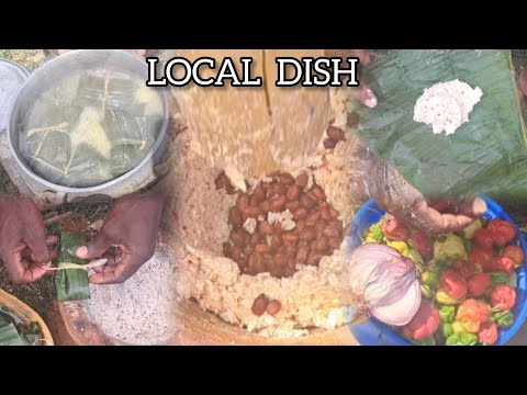 African village life#Cooking delicious lunch (Akankye3) a Ghanaian local dish